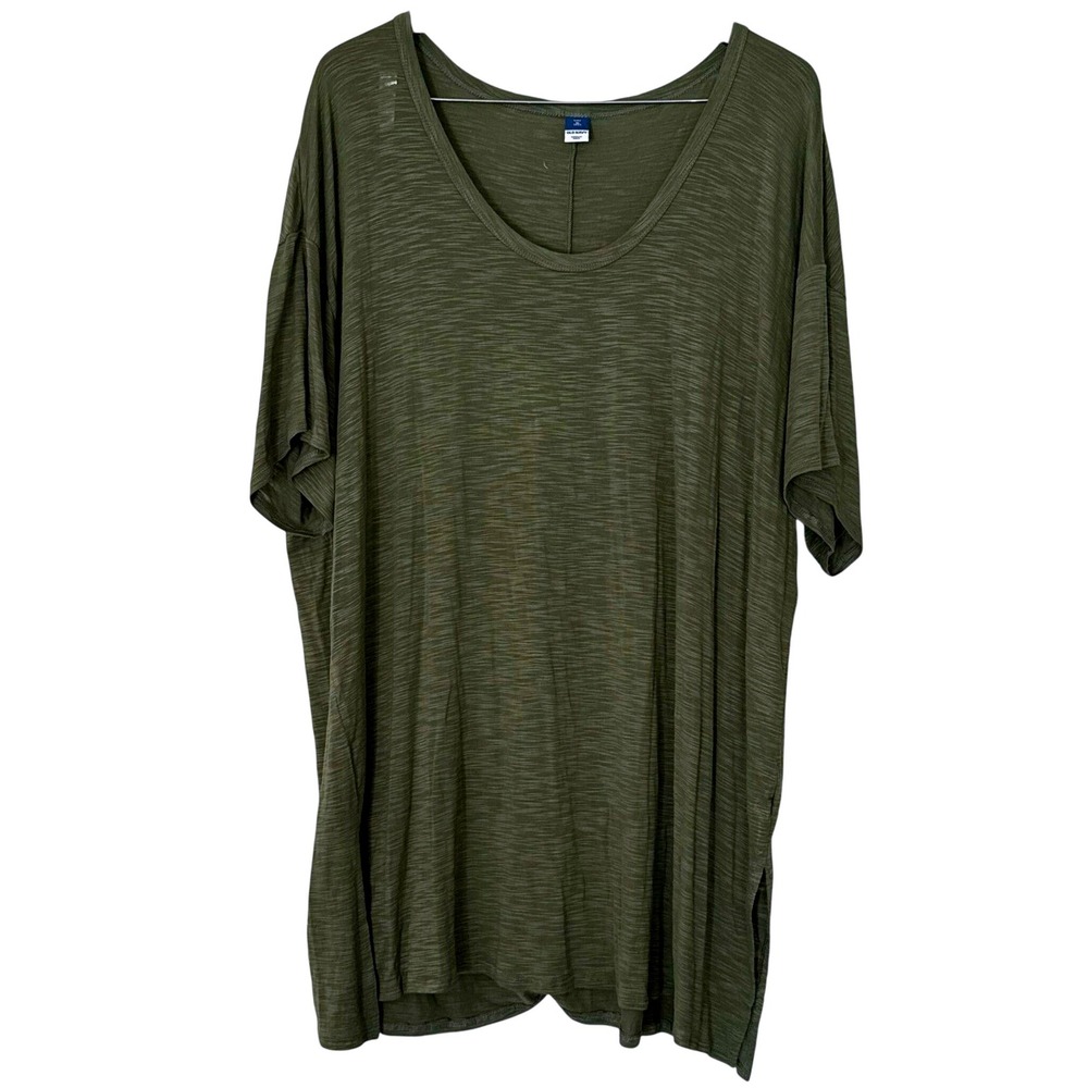 Old Navy Olive Green Slub Knit Tunic Top